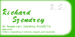 richard szendrey business card